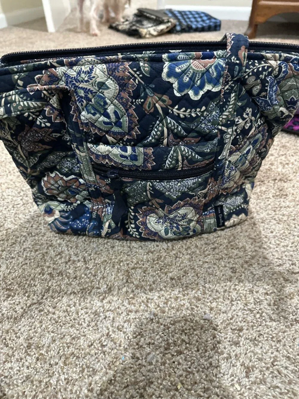 Vera Bradley Glenna Tote – Navy Paisley